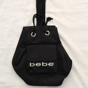 NWOT Bebe Black Nylon Sling Bag